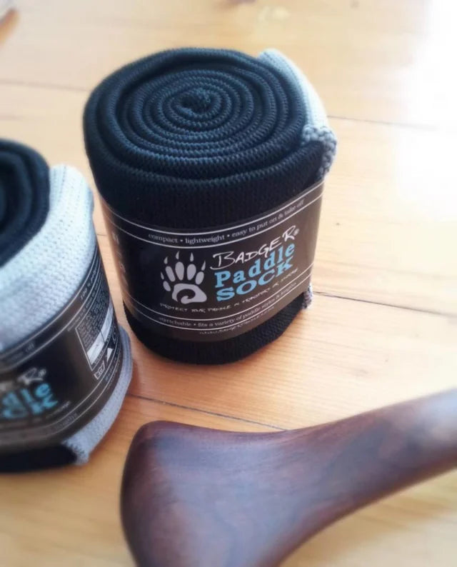Badger Paddle Sock provides protection for your canoe paddles.  Get yours today!