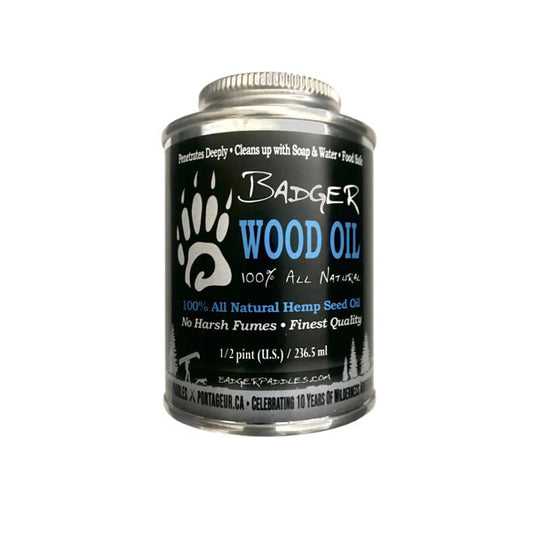 Invest in the longevity and beauty of your canoe paddles with Badger Wood Oil. It's more than just a wood treatment; it's a commitment to the quality and preservation of your outdoor gear.