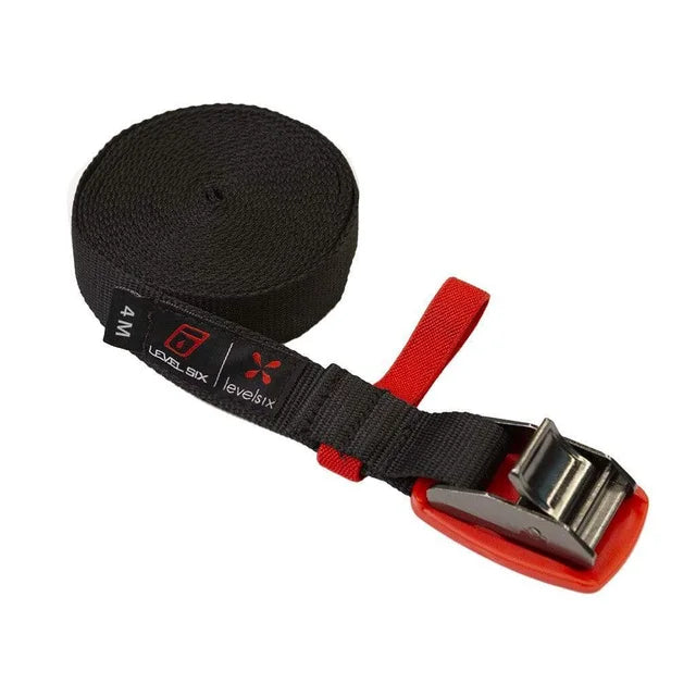 Level Six Tie Down Straps: Secure your canoe in place with our durable tie down straps. These Level Six straps are designed for strength and reliability, ensuring your canoe stays firmly attached to your vehicle throughout your journey. The easy-to-use mechanism makes attaching and detaching the straps a breeze, providing both convenience and security.