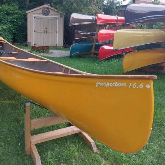 Discounted Rheaume Prospector 16.6 Kevlar Canoe with Wood Trim: Exceptional Value with a Touch of Character
