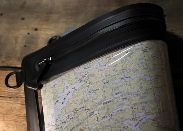 This map case is designed to be electronic device friendly, with RF welded seams that protect your gadgets.