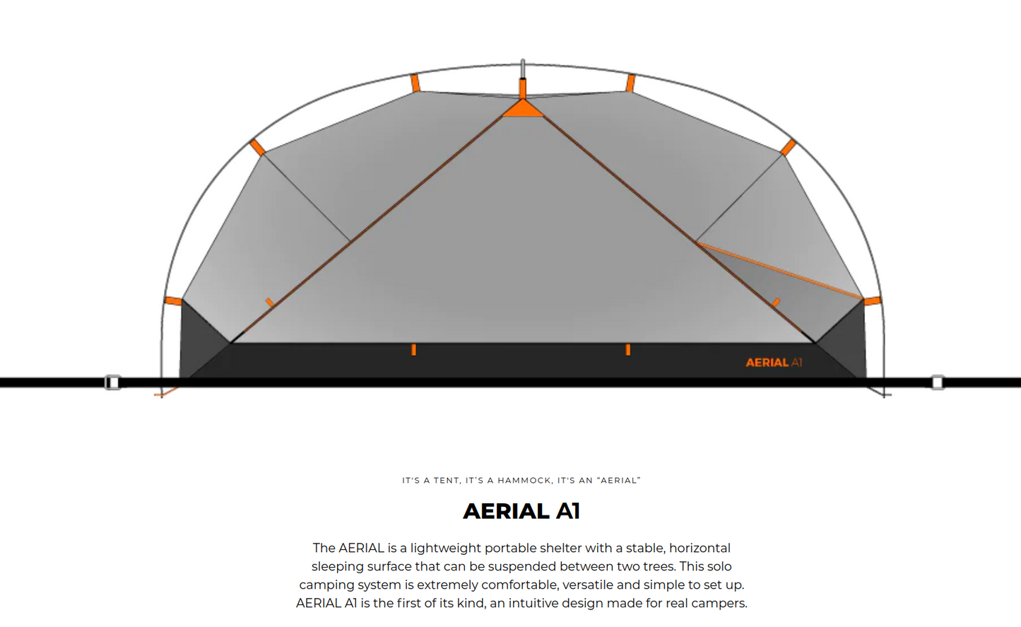 The AERIAL A1 Tree Tent - It's a tent, It's a hammock, It's an "AERIAL"