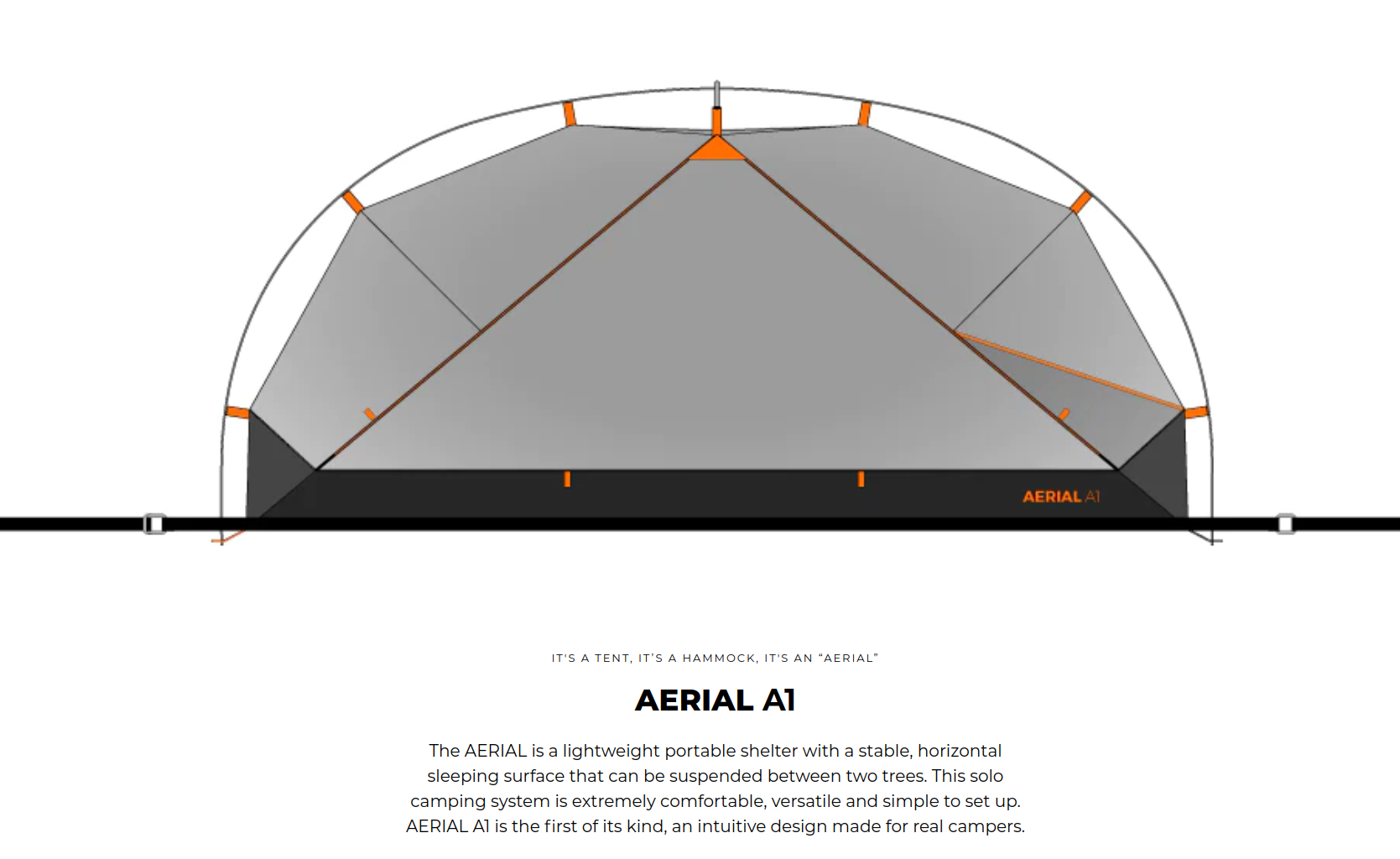 The AERIAL A1 Tree Tent - It's a tent, It's a hammock, It's an "AERIAL"
