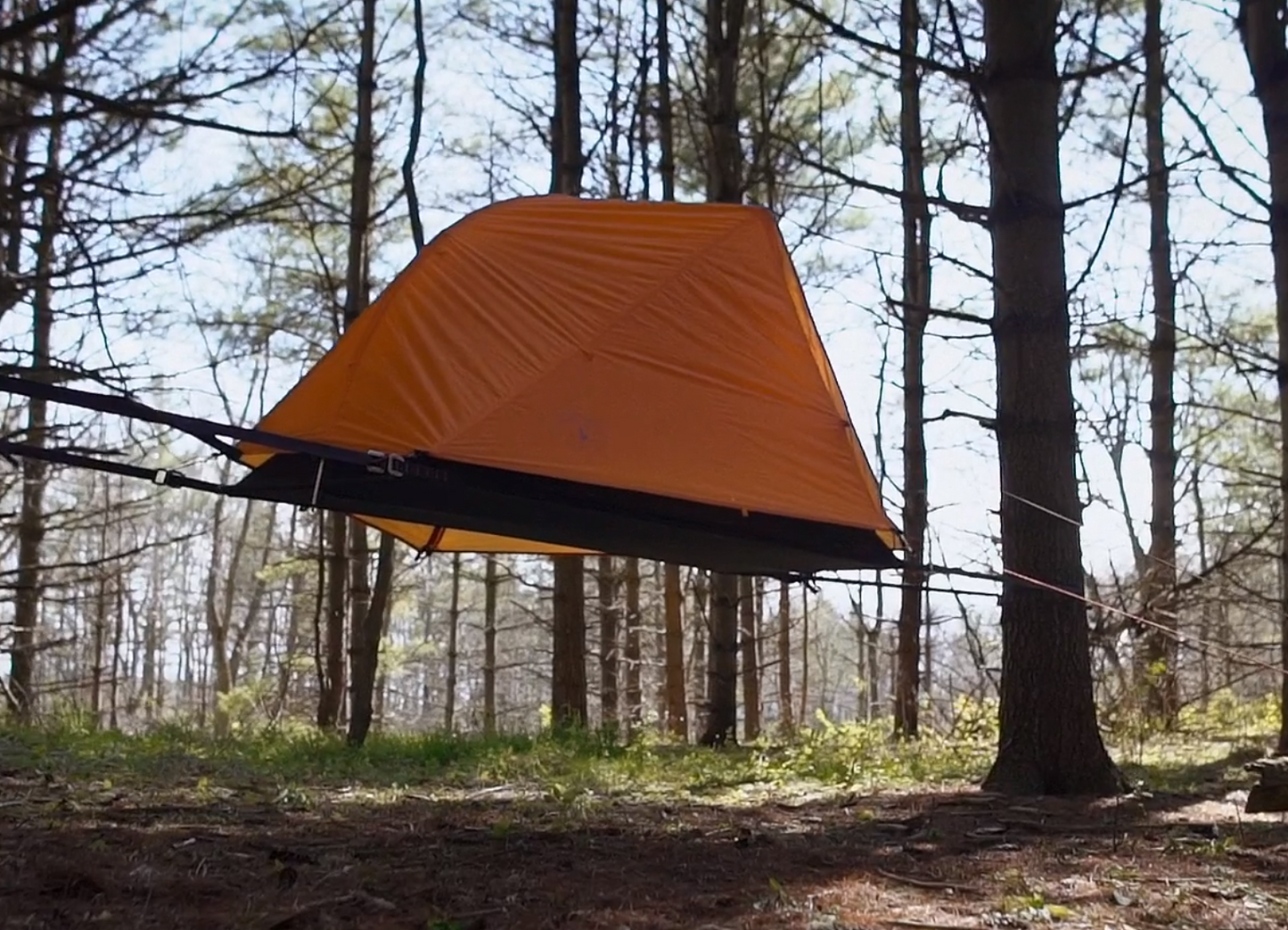 AERIAL A1 Tree Tent - Easier To Setup, Requires less trees for a secure and sturdy base.  Suspended Camping Tents combined with the comfort of a hammock .  Order today!