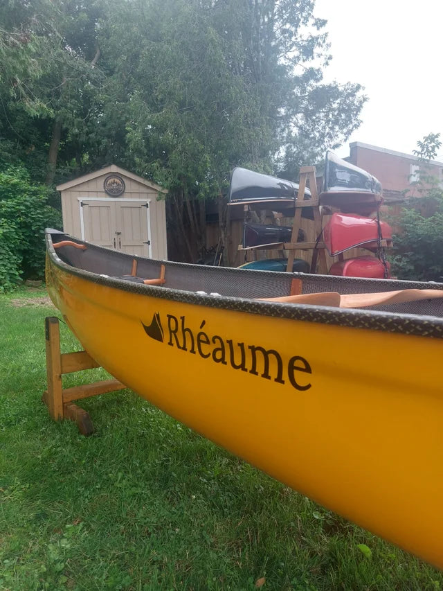 Rheaume Prospector 16'6" Kevlar Canoe:  Its design ensures quick reactivity and easy maneuverability, even when heavily loaded, allowing you to smoothly avoid obstacles and navigate through various water conditions.