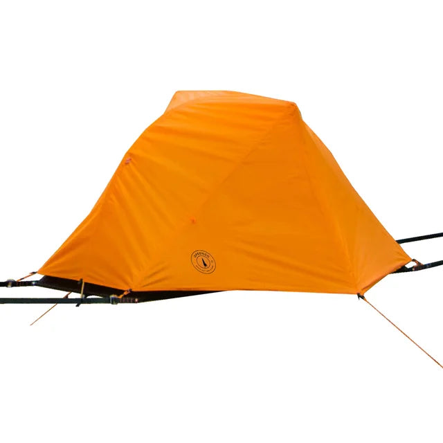 Image of Aerial A1 setup with Orange tent cover for shielding from the elements