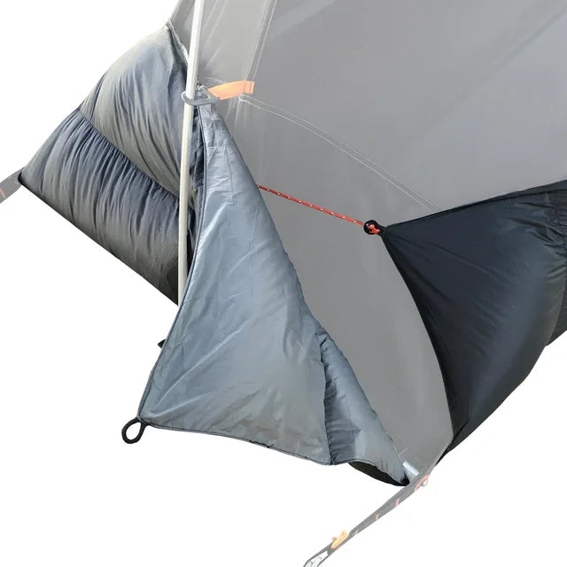One corner of the Aerial A1 Tree Tent underquit is exposed showing the padded material, thickness and build quality.